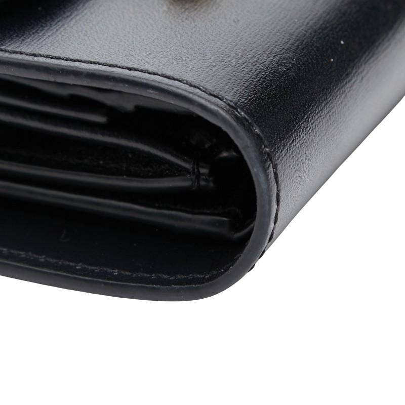 CELINE（セリーヌ） トリオンフ 三つ折り財布 ブラック レザー