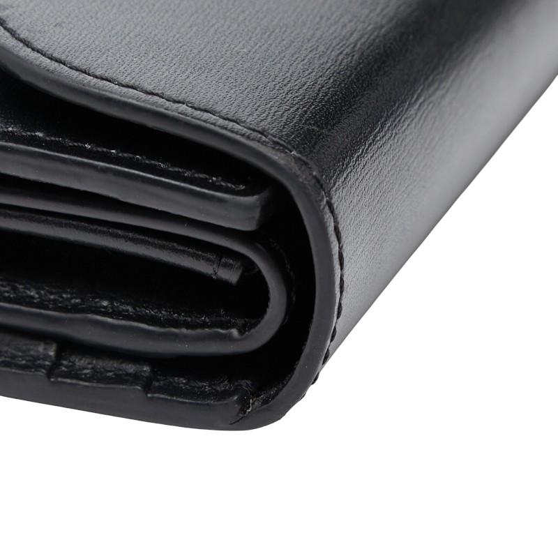 未使用級◆CELINE 三つ折り財布 トリオンフ ゴールドロゴ ブラック 未使用級◇CELINE 三つ折り財布 トリオンフ ブラック ゴールドロゴ 黒