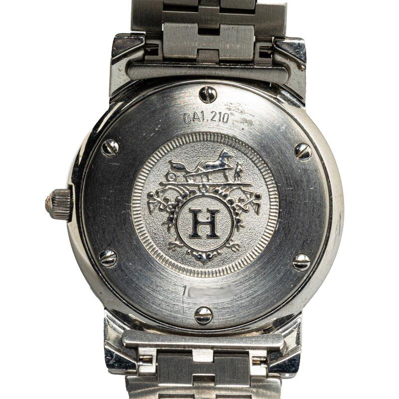 HERMES エルメス キャリック 腕時計 CA1.210 クオーツ ホワイト HERMES エルメス キャリック 腕時計 CA1.210 クオーツ ホワイト