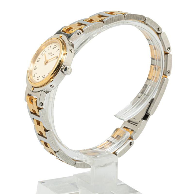 HERMES エルメス クリッパー 腕時計 CL4.220 クオーツ アイボリー文字