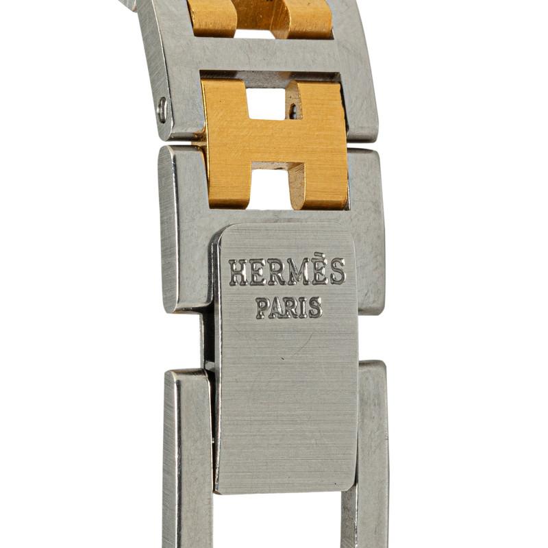 HERMES エルメス 腕時計 クオーツ ホワイト文字盤 ステンレススチール 