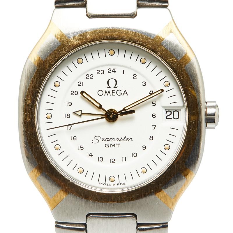 OMEGA オメガ シーマスター ポラリスGMT 腕時計 クオーツ ホワイト文字 