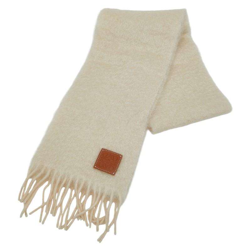 【新品・未使用】 LOEWE ロエベ モヘア マフラー アイボリー LOEWE モヘアマフラー