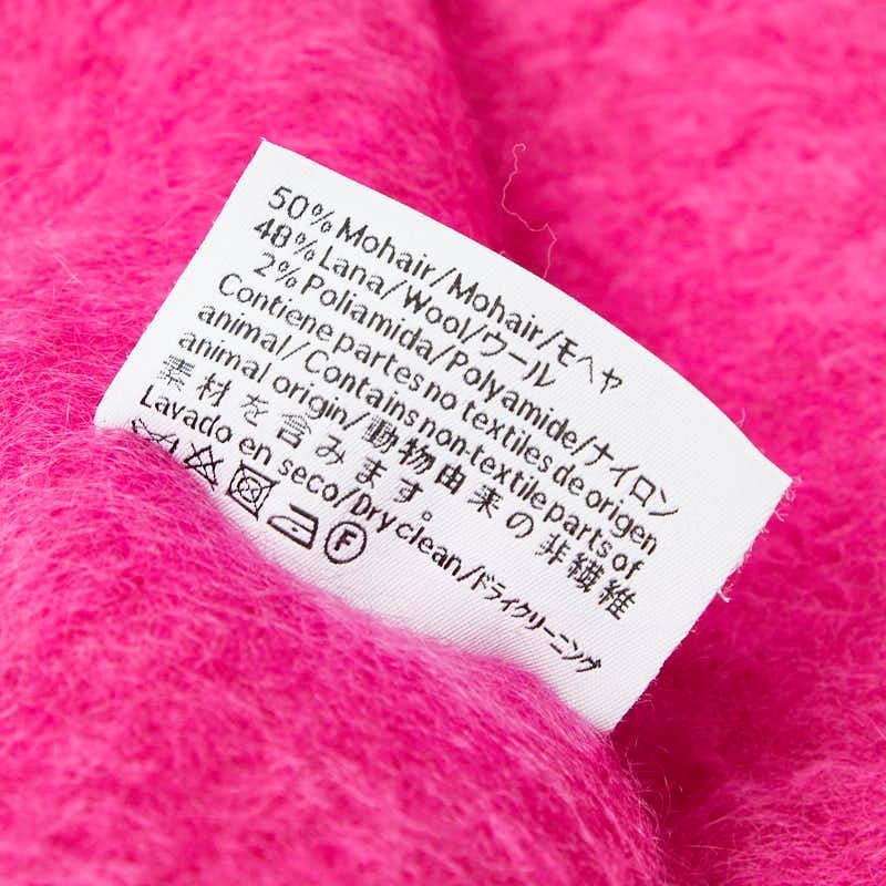 ロエベ アナグラム マフラー ピンク ウール ナイロン モヘア レディース LOEWE 【中古】_4