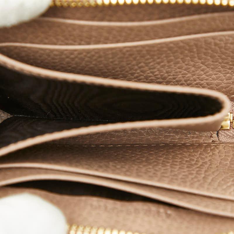 GUCCI グッチ GGマーモント GGスプリーム コンパクトウォレット L字ファスナー 財布 ピンクベージュ ベージュ ゴールド金具 658609 GUCCI（グッチ） GGスプリーム GGマーモント L字ファスナー 二つ折り