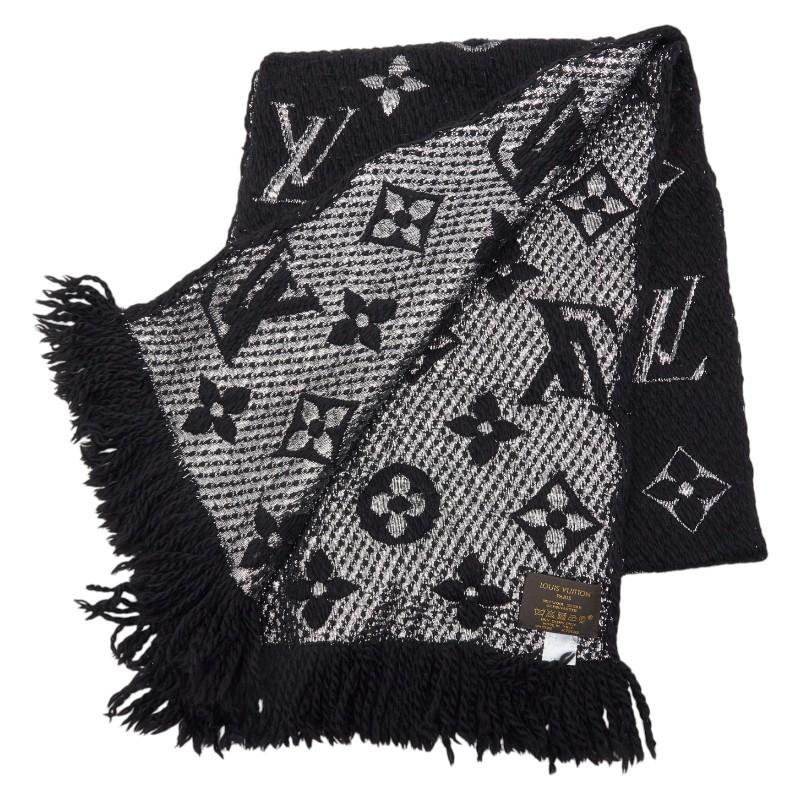 ルイヴィトン　M75833 エシャルプ　ロゴマニア　シャイン　ノワール　マフラー LOUIS VUITTON（ルイ・ヴィトン） ルイ ヴィトン エシャルプ ロゴ