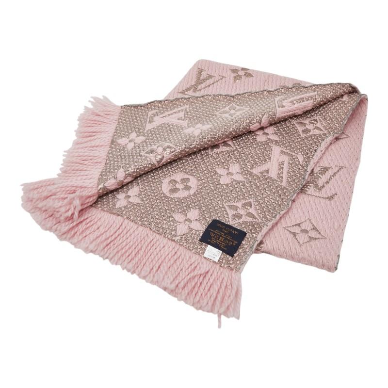 ルイヴィトン M70466　エシャルプ　ロゴマニア マフラー ピンク ウール LOUIS VUITTON（ルイ・ヴィトン） ルイ ヴィトン エシャルプ ロゴ