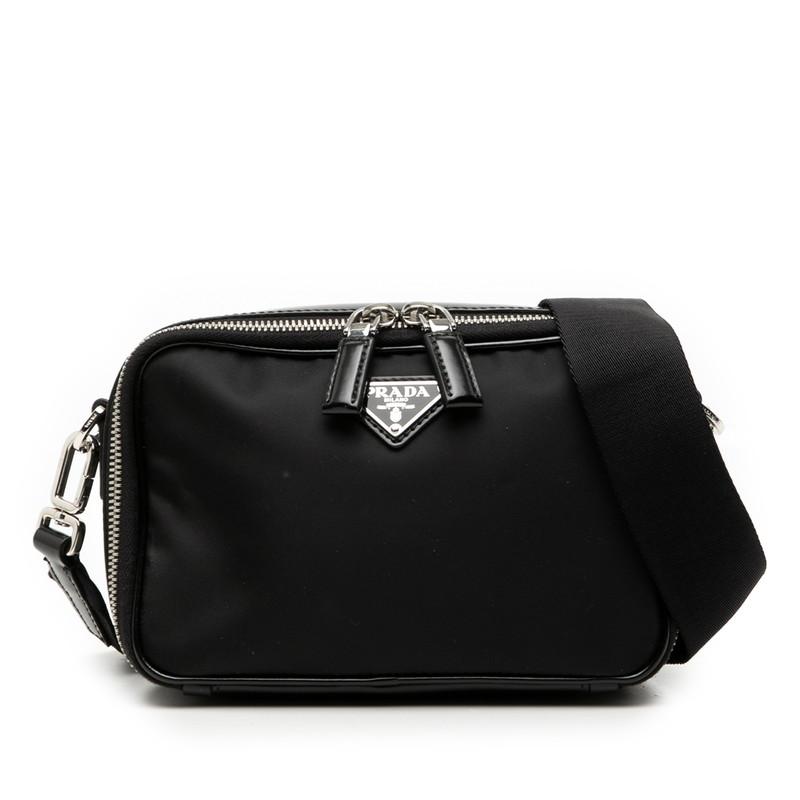 美品 PRADA プラダ ナイロン パテントレザー ワンショルダーバッグ PRADA（プラダ） トライアングルロゴ RE-Nylon ショルダーバッグ