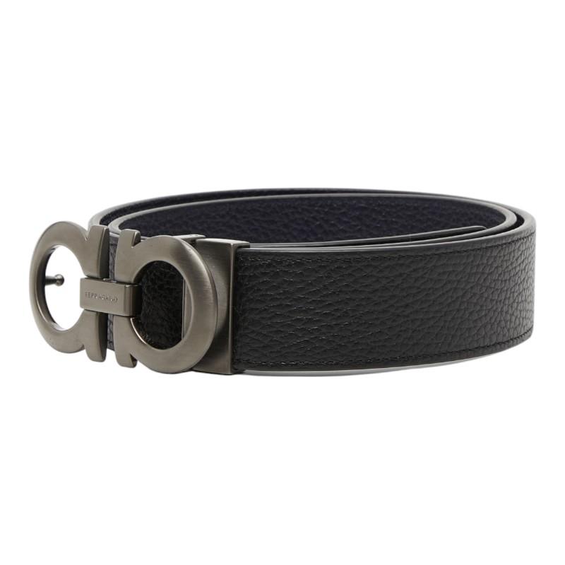 サルヴァトーレフェラガモ Salvatore Ferragamo ベルト ガンチーニ レザー/メタル ブラック メンズ 送料無料【中古】 e61080j サルヴァトーレフェラガモ ガンチーニ ベルト ブラック レザー メンズ