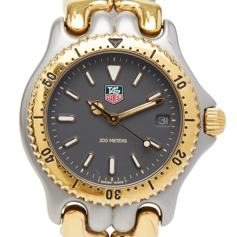 稼働なし TAG HEUER タグホイヤー S95.213 タグホイヤー セル 腕時計 S95.213 クオーツ グレー文字盤 ステンレス