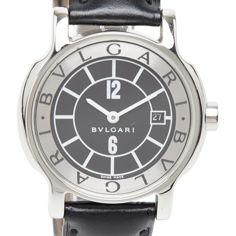 美品 BVLGARI ブルガリ ソロテンポ ST29S 腕時計 ステンレススチール クォーツ ブラック文字盤 レディース【中古】 ブルガリ BVLGARI ソロテンポ ST29S SS レディース 腕時計 | 中古