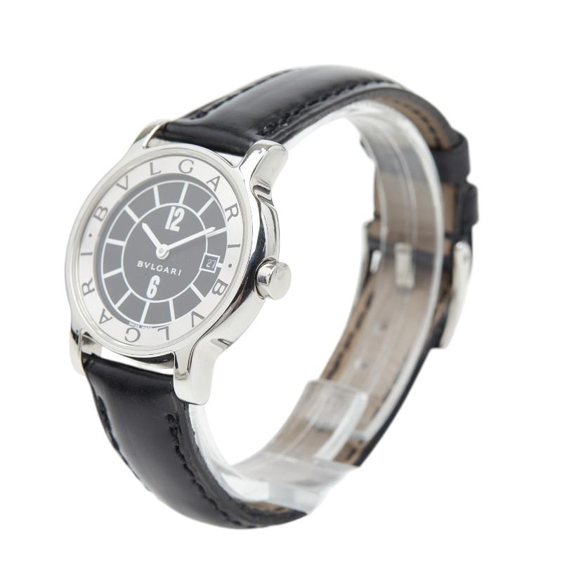美品 BVLGARI ブルガリ ソロテンポ ST29S 腕時計 ステンレススチール クォーツ ブラック文字盤 レディース【中古】 BVLGARI（ブルガリ） ソロテンポ 腕時計 ST29S クオーツ ブラック文字