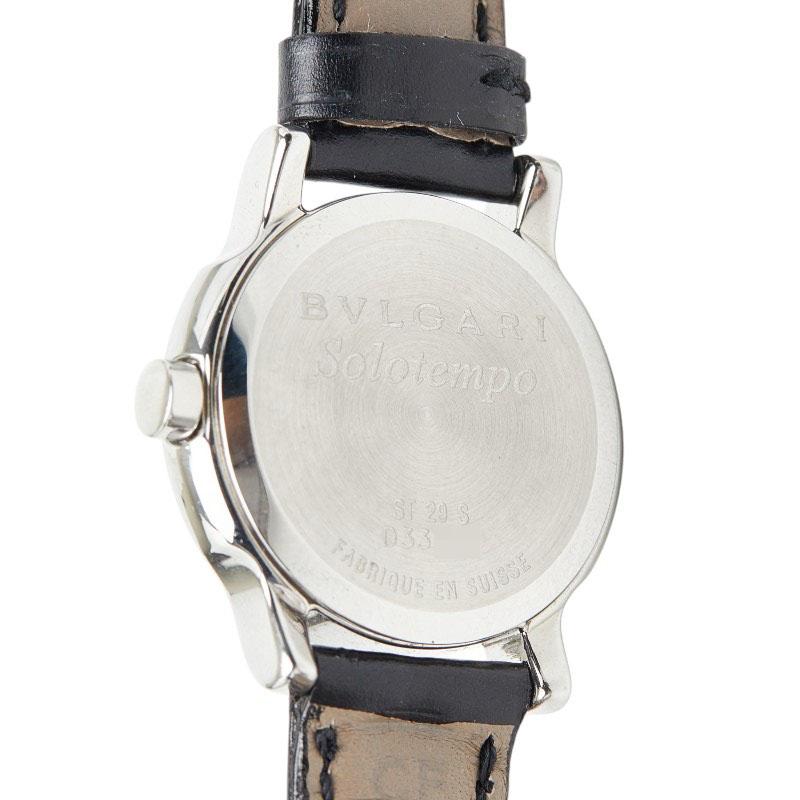 美品 BVLGARI ブルガリ ソロテンポ ST29S 腕時計 ステンレススチール クォーツ ブラック文字盤 レディース【中古】 ブルガリ BVLGARI ソロテンポ ST29S SS レディース 腕時計 | 中古