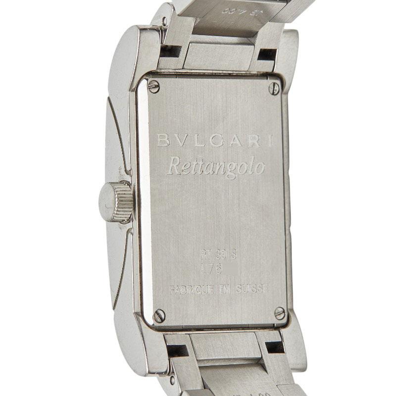 ブルガリ レッタンゴロ 腕時計 RT39S クオーツ ホワイト文字盤 ステンレススチール レディース BVLGARI 【214-64295】 BVLGARI（ブルガリ） レッタンゴロ 腕時計 RT39S クオーツ ホワイト