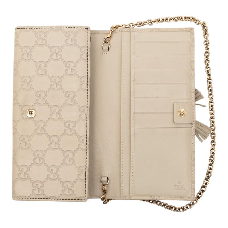 グッチ グッチシマ ホースビット 長財布 チェーンウォレット 295360 レザー レディース GUCCI 【214-65390】 GUCCI（グッチ） グッチシマ ホースビット 長財布 チェーンウォレット