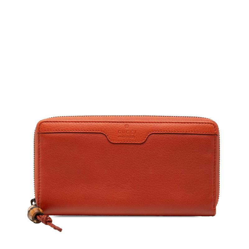 GUCCI（グッチ） バンブー ラウンドファスナー 長財布 339178 オレンジ