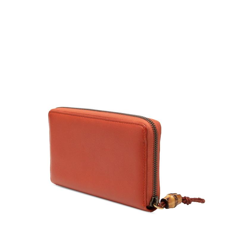 GUCCI（グッチ） バンブー ラウンドファスナー 長財布 339178 オレンジ