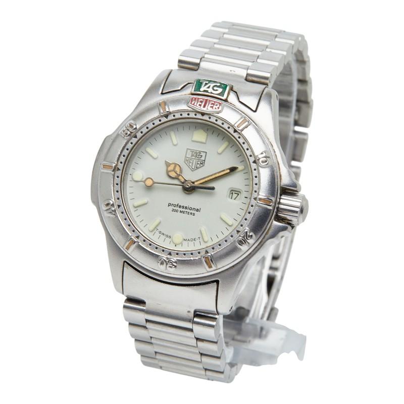 タグホイヤー プロフェッショナル200m 腕時計 999.708 クオーツ グレー文字盤 ステンレススチール レディース TAG HEUER 【214-65407】 タグホイヤー プロフェッショナル200m 腕時計 999.708 クオーツ グレー
