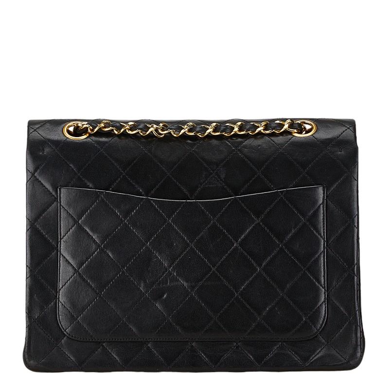 美品 CHANEL シャネル ココマーク ターンロック マトラッセ 25 ラムスキン Wフラップ Wチェーン ショルダー バッグ かばん 斜め掛け a7577 マトラッセ シャネル CHANEL ココマーク マトラッセ25 Wチェーン