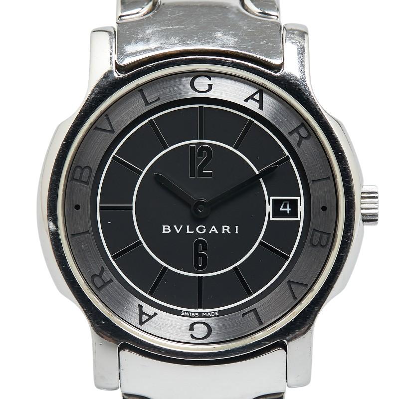 BVLGARI（ブルガリ） ソロテンポ 腕時計 ST35S クオーツ ブラック文字