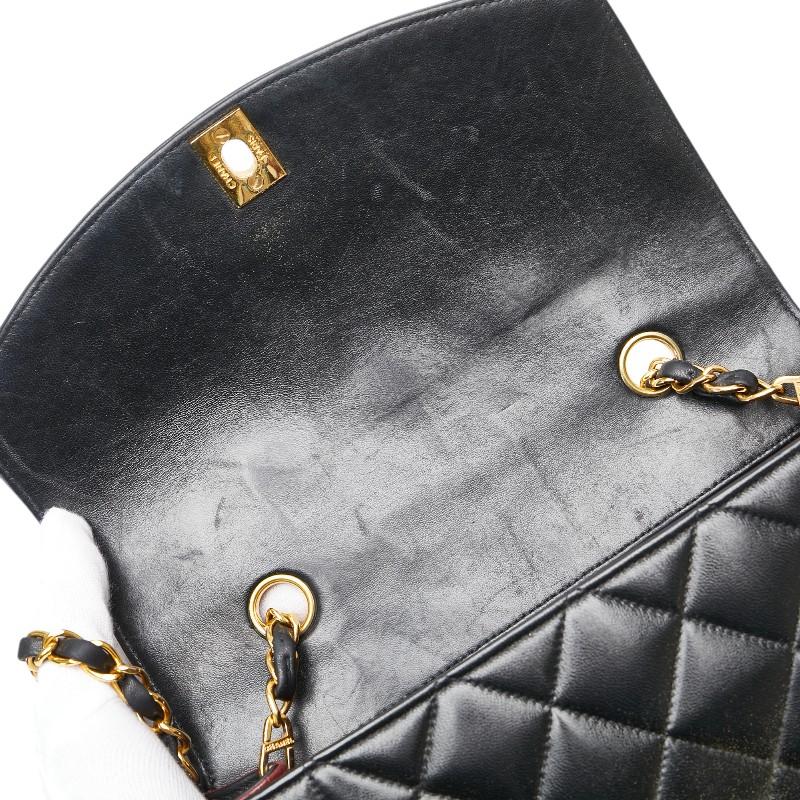 シャネル ダイアナ23 ココマーク チェーン ショルダーバッグ ラムスキン レディース CHANEL 【214-78114】 CHANEL（シャネル） マトラッセ ダイアナ23 ココマーク チェーン