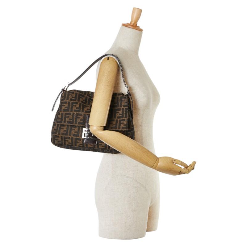 ほぼ未使用☆　Fendi　マンマバケット　ズッカ　キャンバス　ハンドバッグ FENDI フェンディ マンマバケット ズッカ ショルダーバッグ