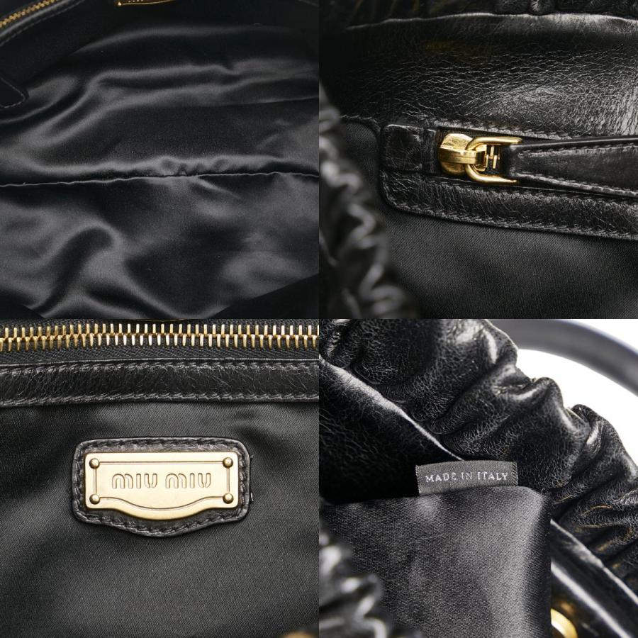 miu ミュウミュウ ハンドバッグ ショルダーバッグ 2WAY ブラック miu ミュウミュウ ハンドバッグ ショルダーバッグ 2WAY ブラック