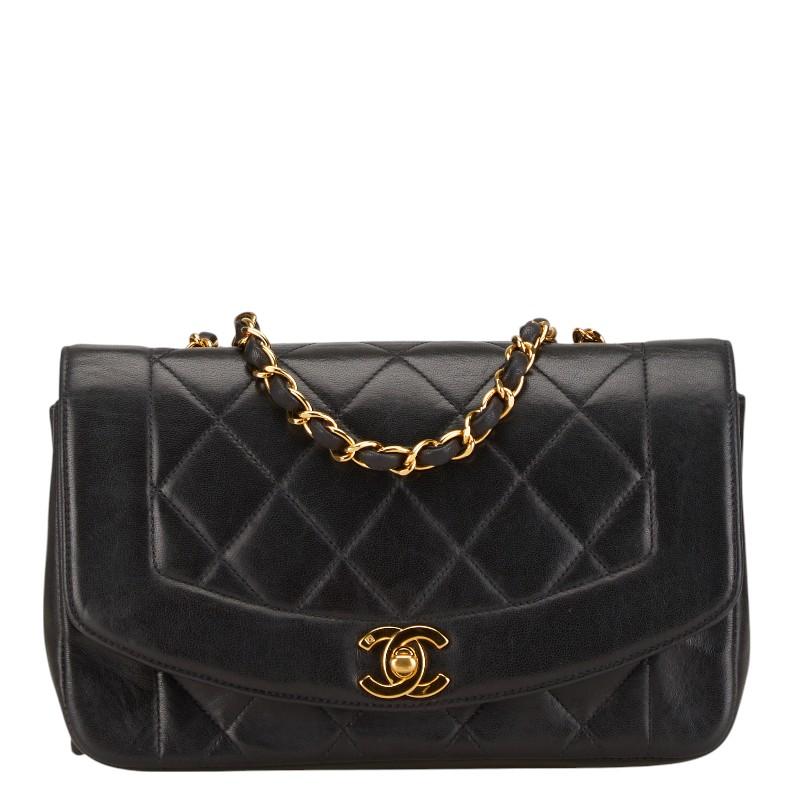 美品　CHANEL　ダイア　パーティーバッグ　ゴールド　チェーンショルダーバッグ CHANEL（シャネル） ダイアナ23 マトラッセ ココマーク ゴールド金具