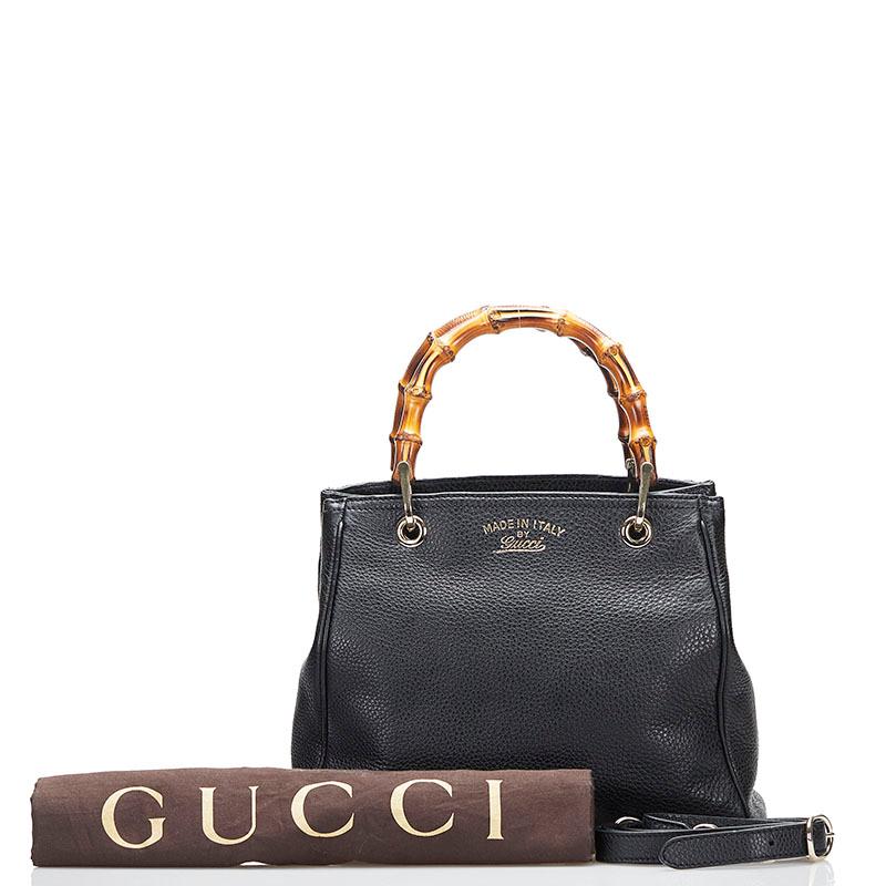 GUCCI グッチ バンブー スモール ショッパー ハンドバッグ ショルダー  