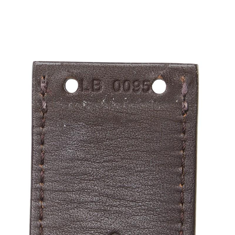 ルイ ヴィトン モノグラム サンチュール LVカット ベルト サイズ：80/32 M6888W ブラウン PVC レザー レディース LOUIS VUITTON 【中古】 ルイ ヴィトン モノグラム サンチュール LVカット ベルト サイズ：80