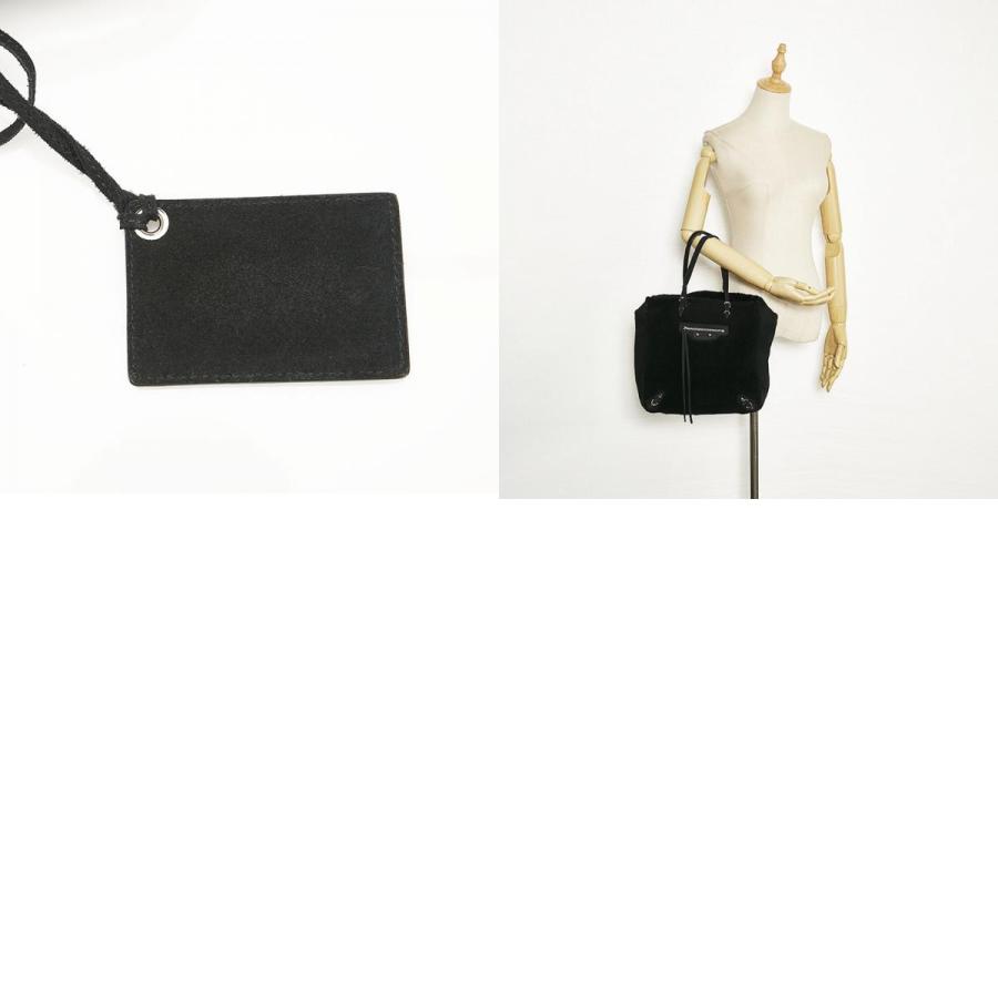 バレンシアガ ムートン ハンドバッグ トートバッグ ブラック ムートン レザー レディース BALENCIAGA 【中古】
