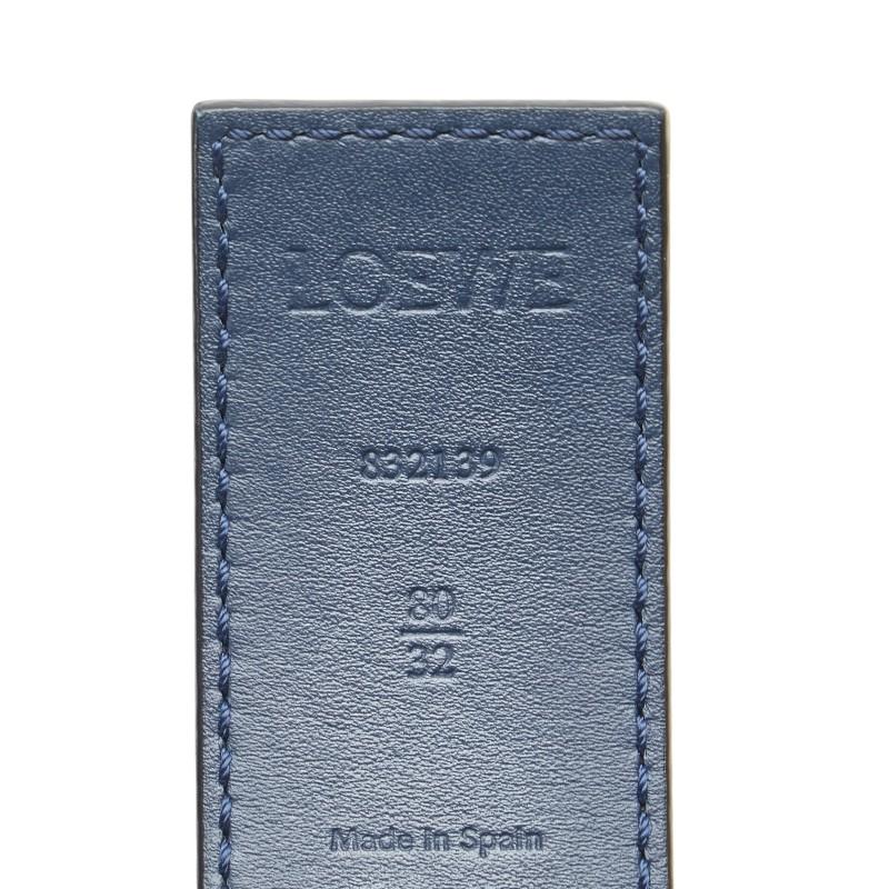 LOEWE（ロエベ） アナグラム バックル ベルト 80/32 ブラック ネイビー