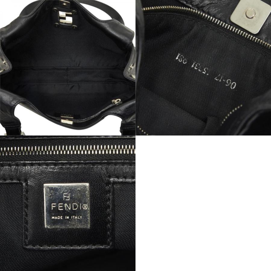 FENDI（フェンディ） FFロゴ ショルダーバッグ ブラック レザー