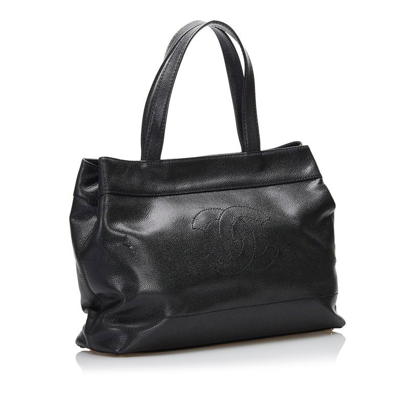 星*☆様 CHANEL ブラックレザー　ココマーク　トートバッグ CHANEL（シャネル） ココマーク トートバッグ ショルダーバッグ