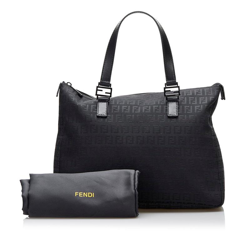 FENDI トートバッグ ズッキーノ柄 スエード ヴィンテージ FFロゴ FENDI