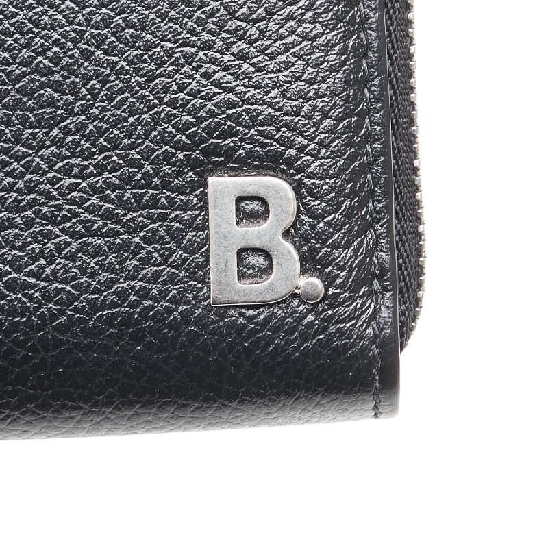 BALENCIAGA（バレンシアガ） Bロゴ 長財布 ブラック レザー レディース