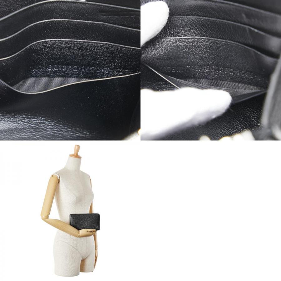 BALENCIAGA（バレンシアガ） Bロゴ 長財布 ブラック レザー レディース