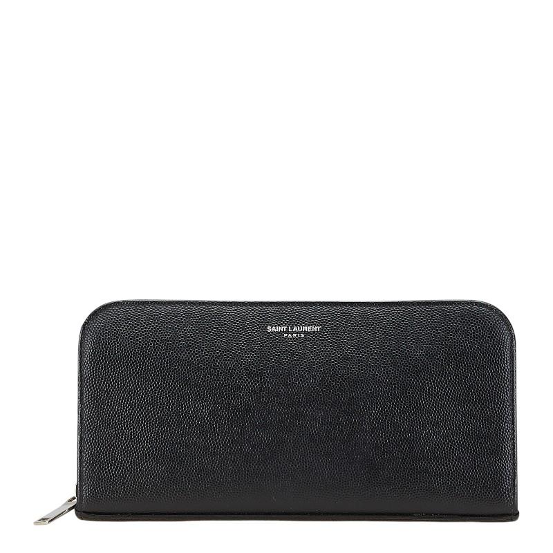 SAINT LAURENT PARIS ラウンドファスナー 長財布 ブラック Yves Saint Laurent（イヴ・サンローラン） サンローラン ロゴ