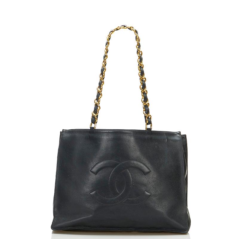 CHANEL（シャネル） ココマーク チェーン トートバッグ ブラック