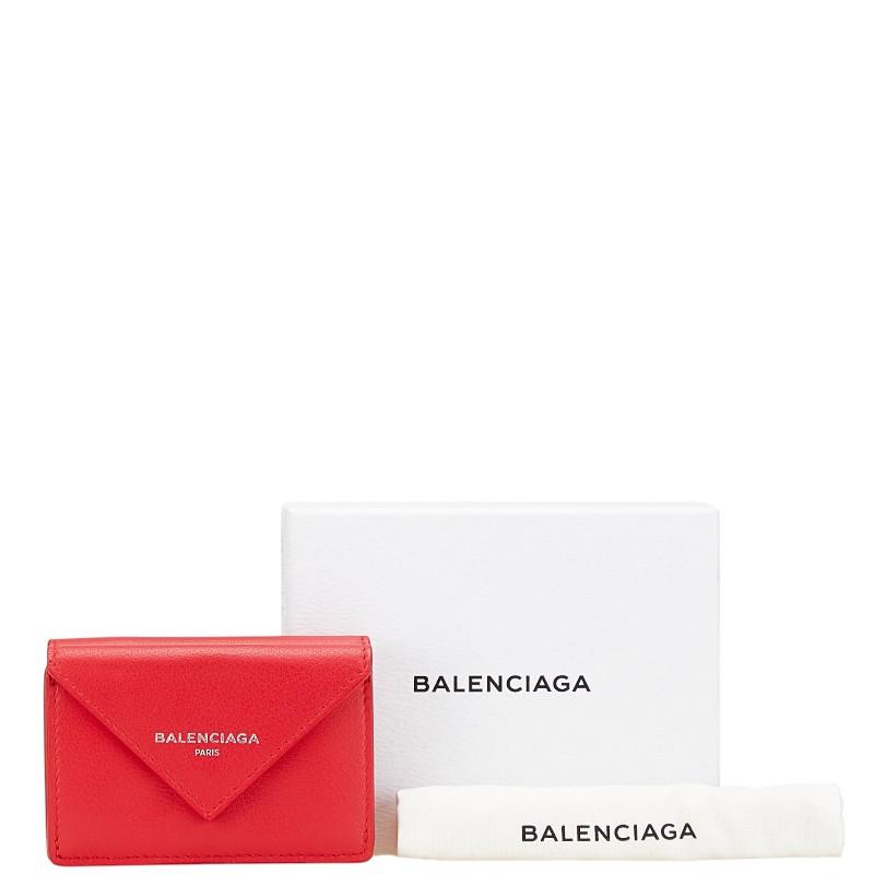 BALENCIAGA バレンシアガ 財布 ペーパーミニウォレット 391446 ベージュ レザー レディース 三つ折り 財布 美品【本物保証】 BALENCIAGA（バレンシアガ） 三つ折り財布 PAPER ZA MINI WALLET