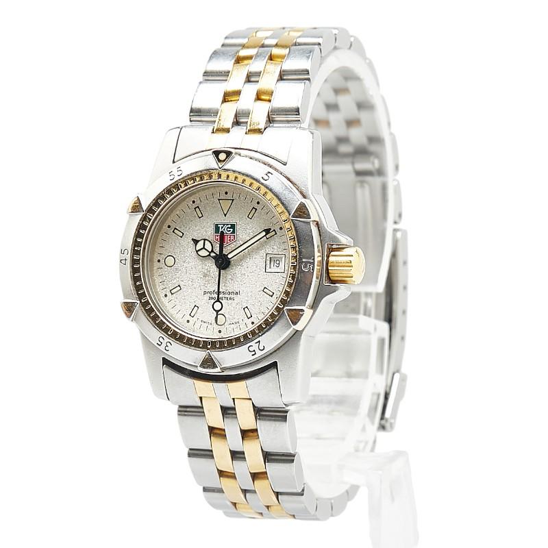 タグホイヤー　時計　プロフェッショナル　955.708 ホワイト文字盤　コンビ タグホイヤー 時計 プロフェッショナル 955.708 ホワイト文字盤