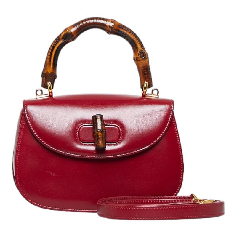 グッチ バンブー ハンドバッグ ショルダーバッグ 2WAY 000 46 レッド