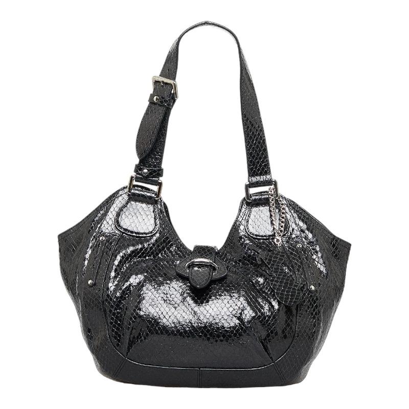 CELINE セリーヌ パイソン 馬車チャーム ハンドバッグ CELINE セリーヌ パイソン 馬車チャーム ハンドバッグ
