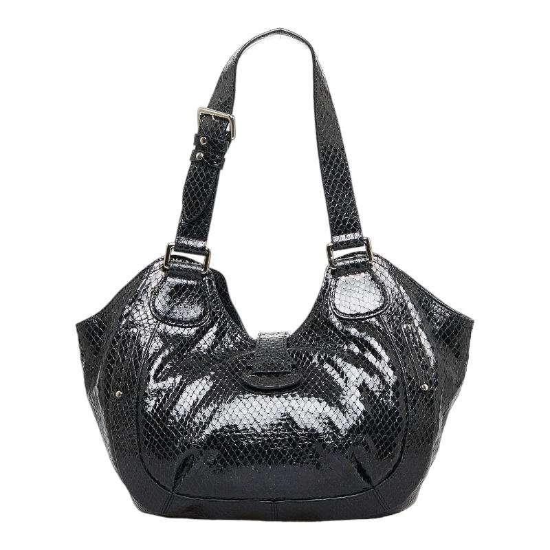 CELINE セリーヌ パイソン 馬車チャーム ハンドバッグ CELINE セリーヌ パイソン 馬車チャーム ハンドバッグ