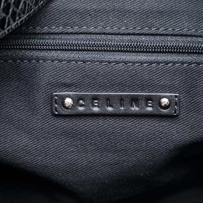 CELINE セリーヌ パイソン レザー ハンドバッグ ショルダーバッグ CELINE（セリーヌ） パイソン 馬車チャーム ハンドバッグ ショルダー