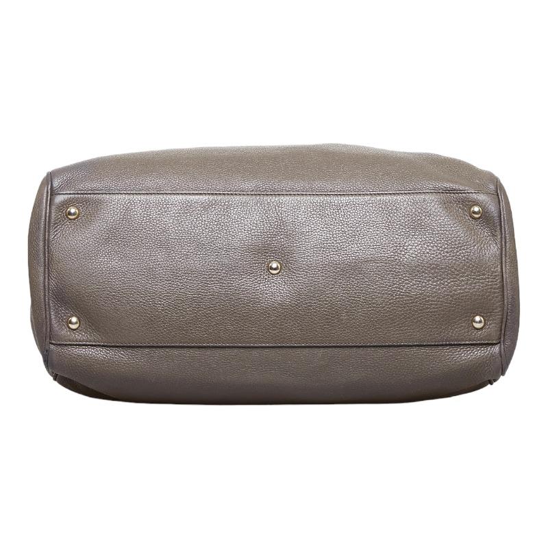 専用■グッチ バンブー レザー ラージ トートバッグ エンボスロゴ グレー系 GUCCI（グッチ） バンブー ショッパー ラージトート ハンドバッグ