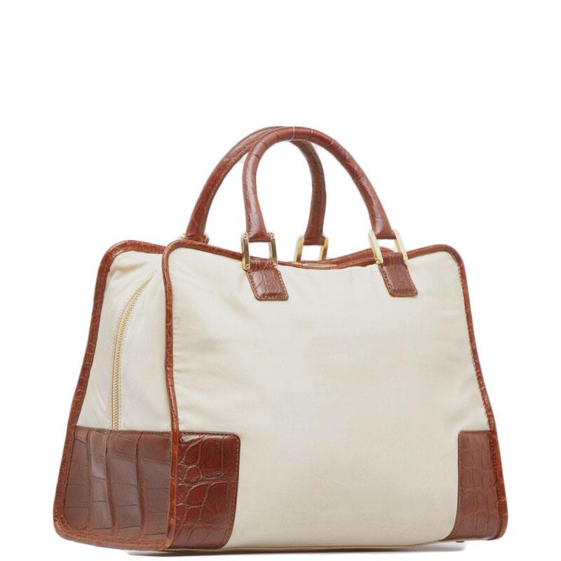 LOEWE ロエベ アマソナ クロコ型押し ハンドバッグ ミニボストン LOEWE ロエベ アマソナ クロコ型押し ハンドバッグ ミニボストン