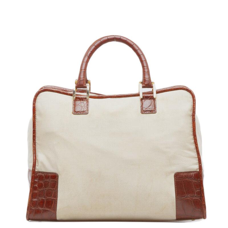 LOEWE ロエベ アマソナ クロコ型押し ハンドバッグ ミニボストン LOEWE ロエベ アマソナ クロコ型押し ハンドバッグ ミニボストン