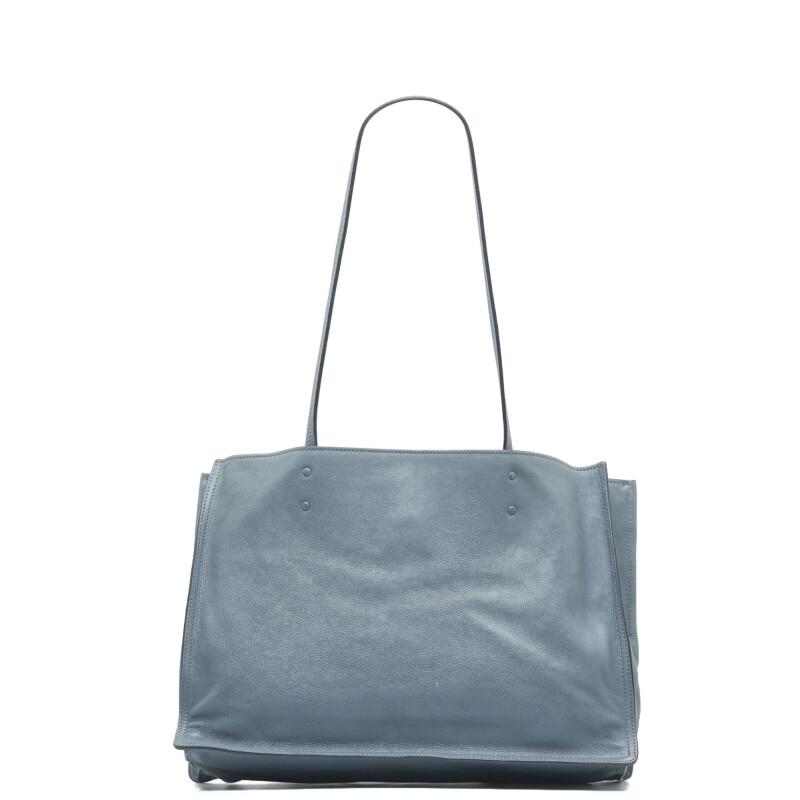 PRADA プラダ ロゴ トートバッグ ショルダーバッグ レザー ブルー レディース【中古】 PRADA（プラダ） 中古良品 ショルダーバッグ レディース ブルー