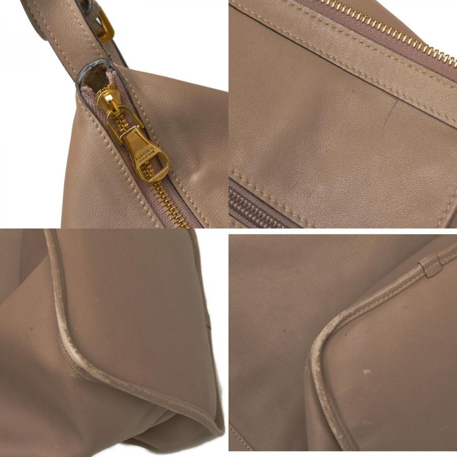 ロエベ マドリード アナグラム ゴールド金具 斜め掛け ショルダーバッグ ピンクグレー レザー レディース LOEWE 【中古】 LOEWE（ロエベ） マドリード アナグラム ゴールド金具 斜め掛け